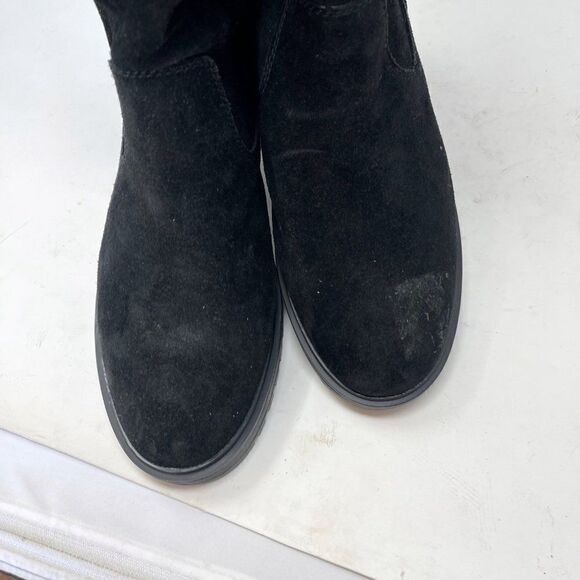 Camper Black Suede Lug Sole Slouch Boots Size 11 - Picture 10 of 11